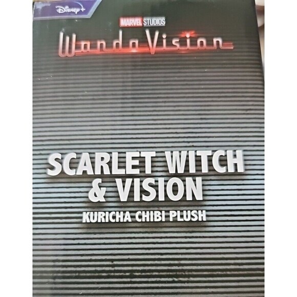 NEW Marvel Studios Wanda Vision Scarlet Witch & Vision Kuricha Chibi Plush - Picture 5 of 6